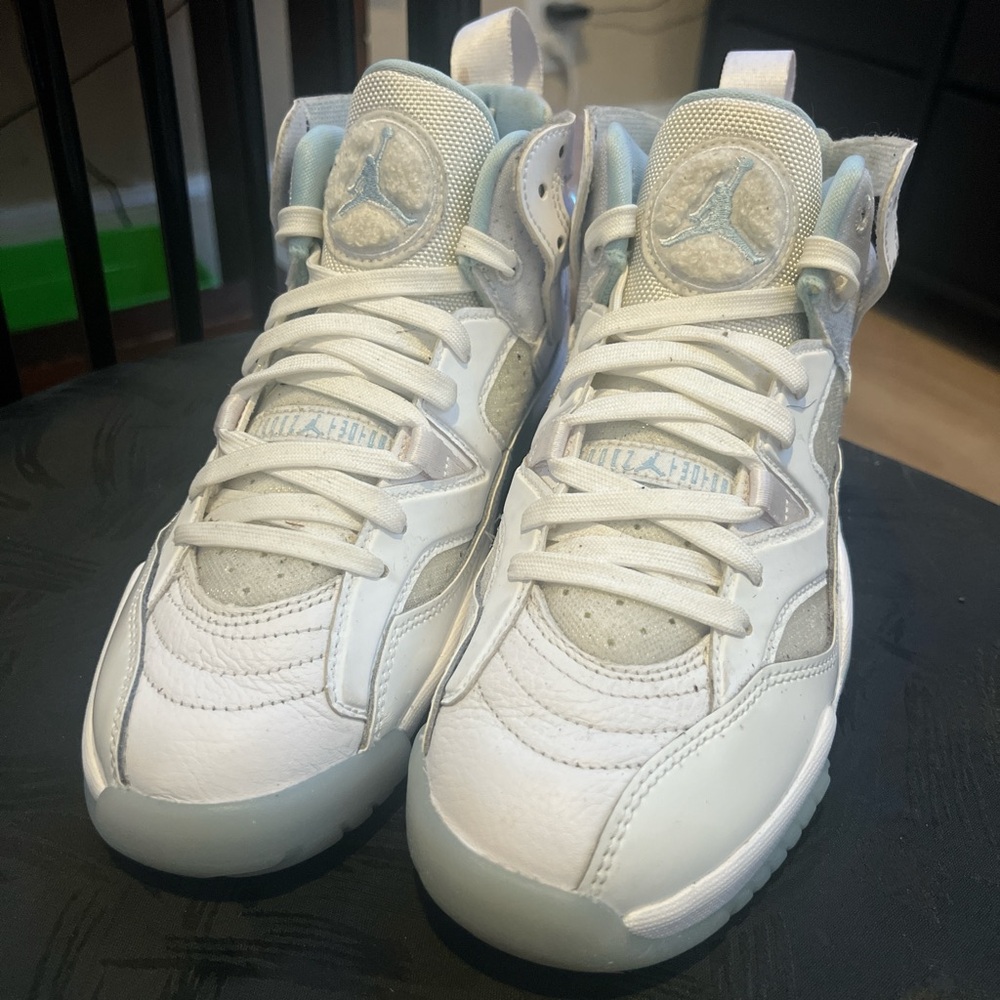 Jordan Sneakers in White and Sky Blue